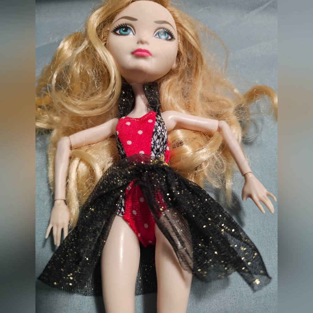 Monster High Doll with Blonde Hair and Red Outfit